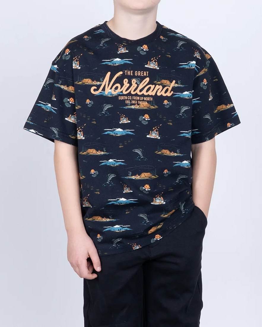 Great Norrland Junior Trails T-Shirt - Svart