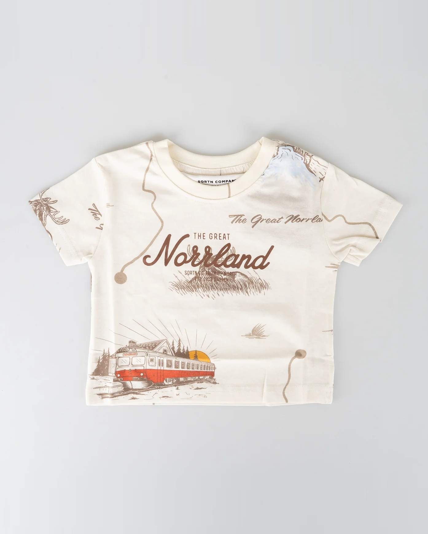 Great Norrland Inlandsresan Kids T-Shirt - Cream