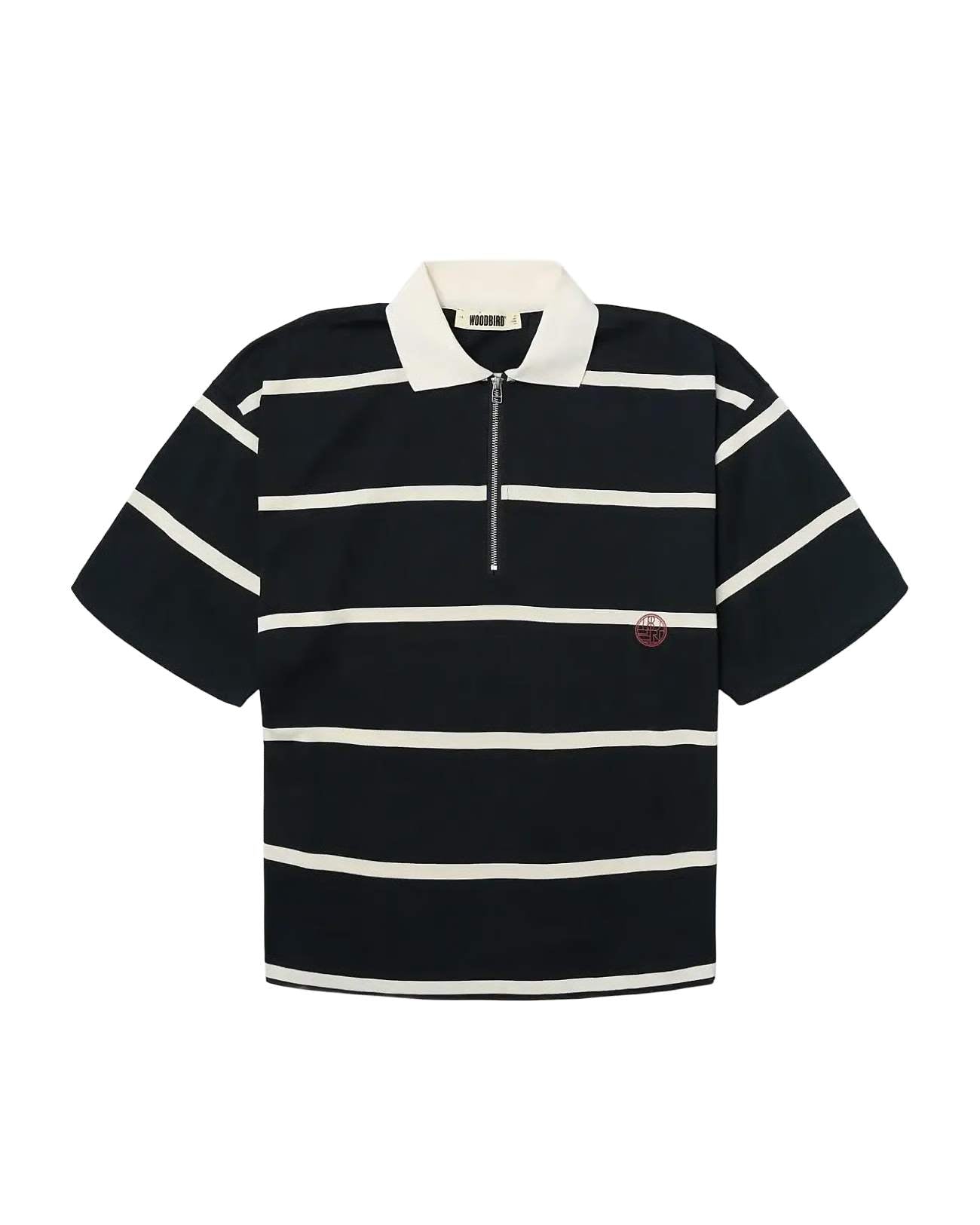 Hiro Stripe Zip Polo Pikétröja