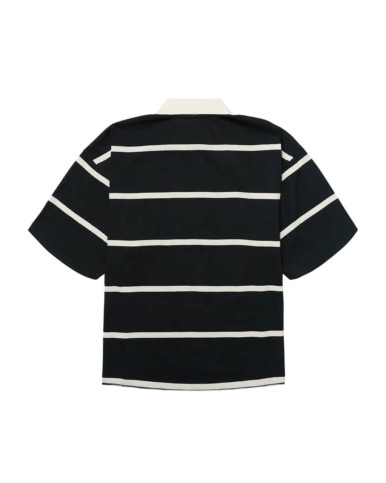 Hiro Stripe Zip Polo Pikétröja