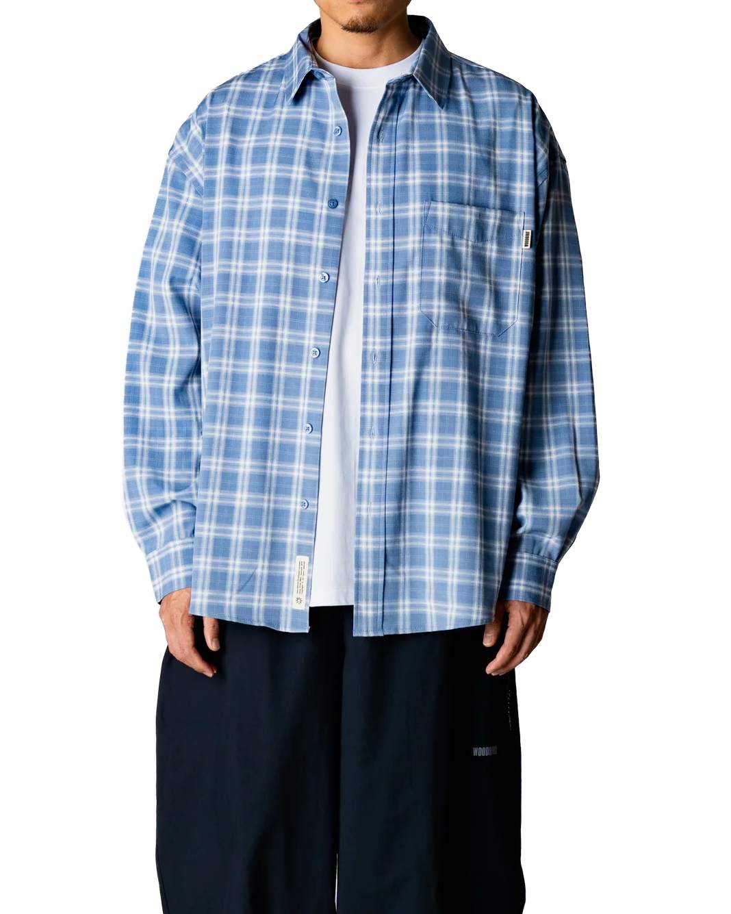 Jong Dobby Check Skjorta - Light Blue