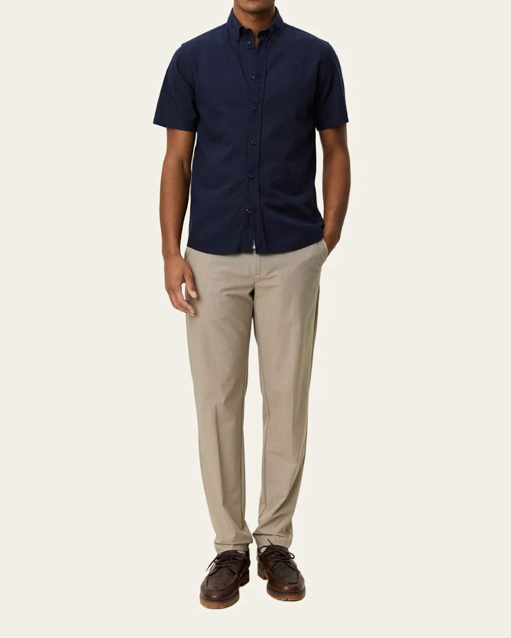 Konrad Cotton Linen SS Skjorta