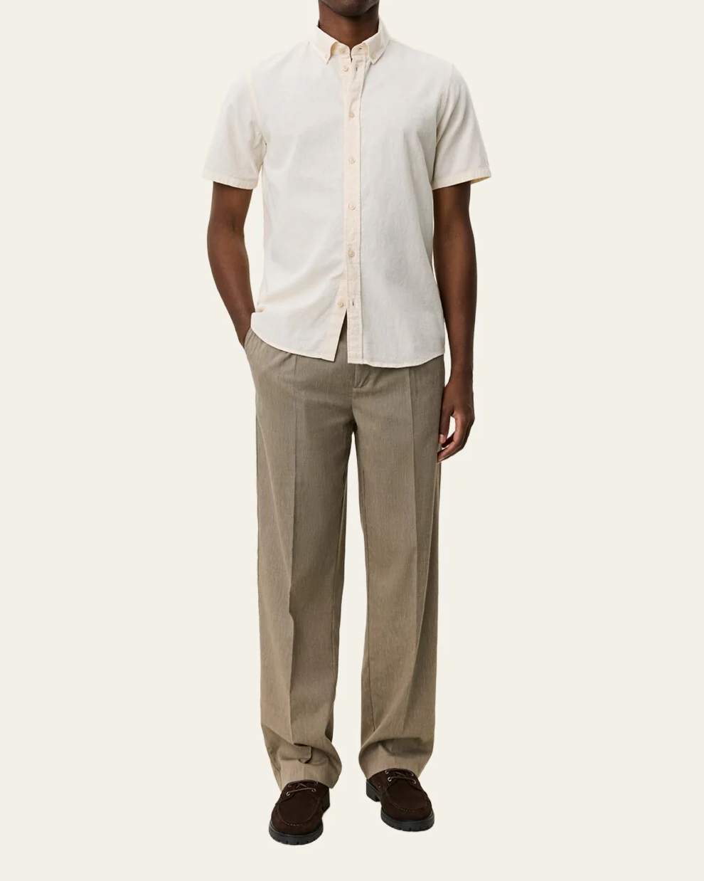 Konrad Cotton Linen SS Skjorta
