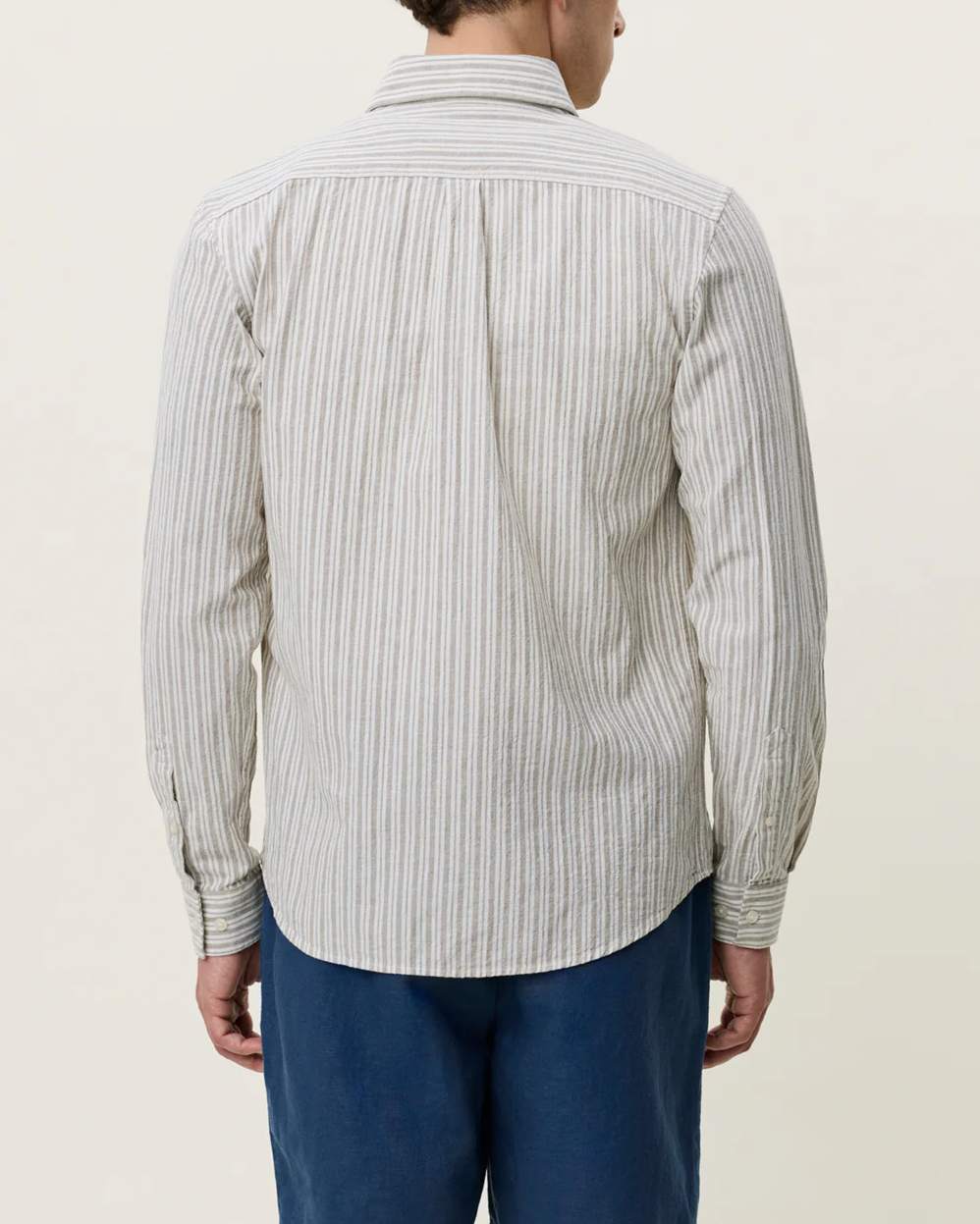 Konrad Stripe Cotton Linen Skjorta
