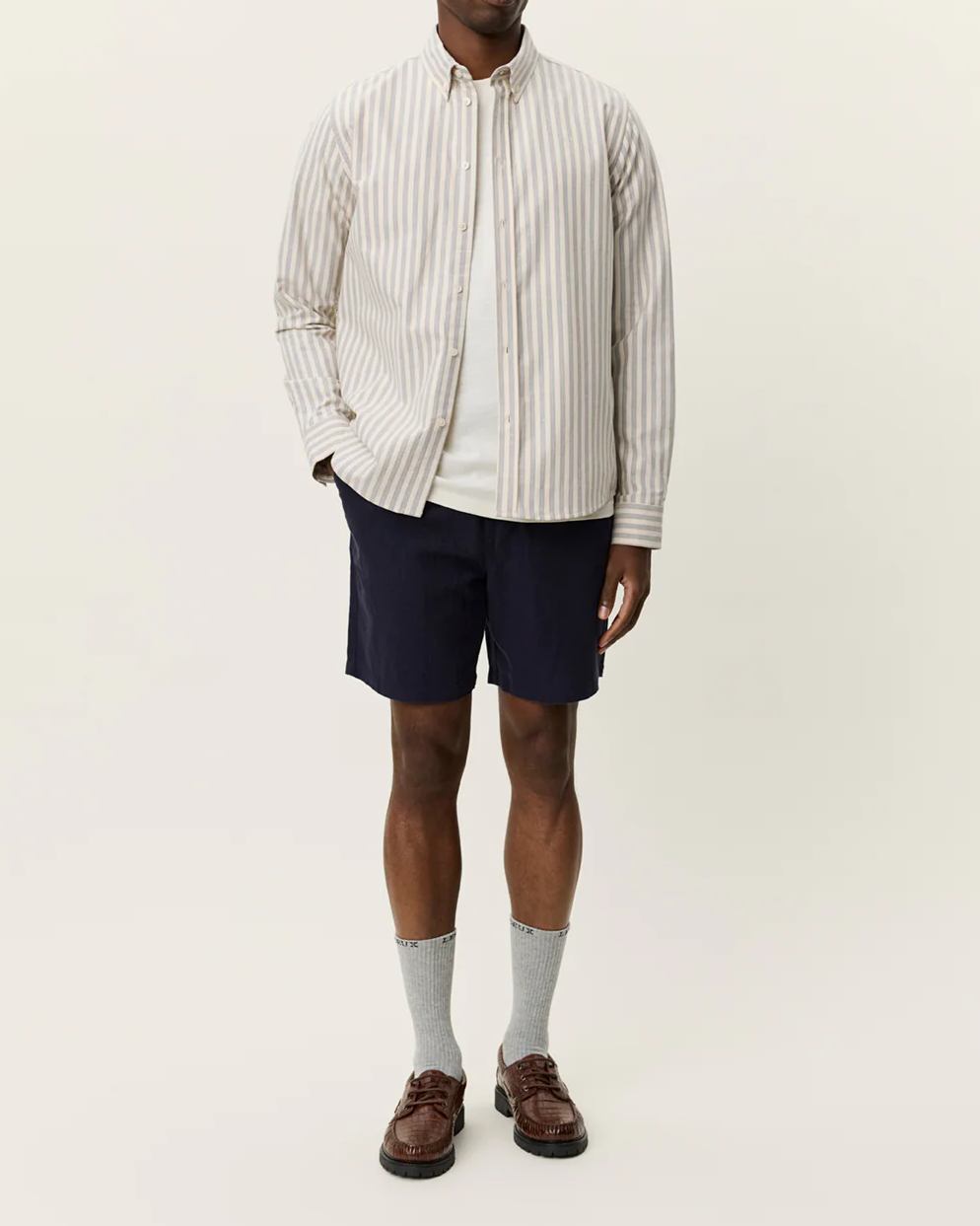 Konrad Striped Oxford Skjorta