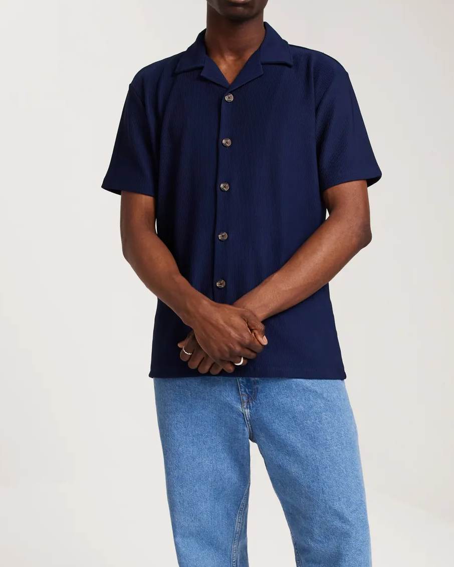 Loose Plisse Resort Skjorta