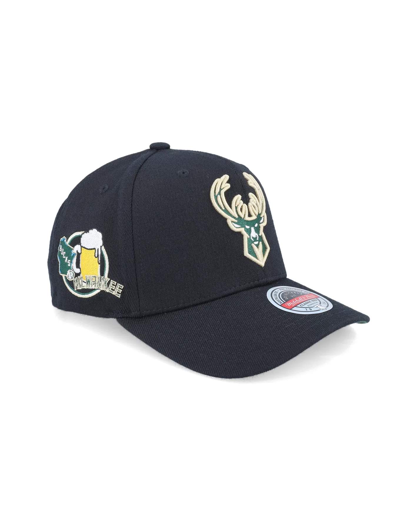 Milwaukee Bucks Custom Patch Keps - Svart