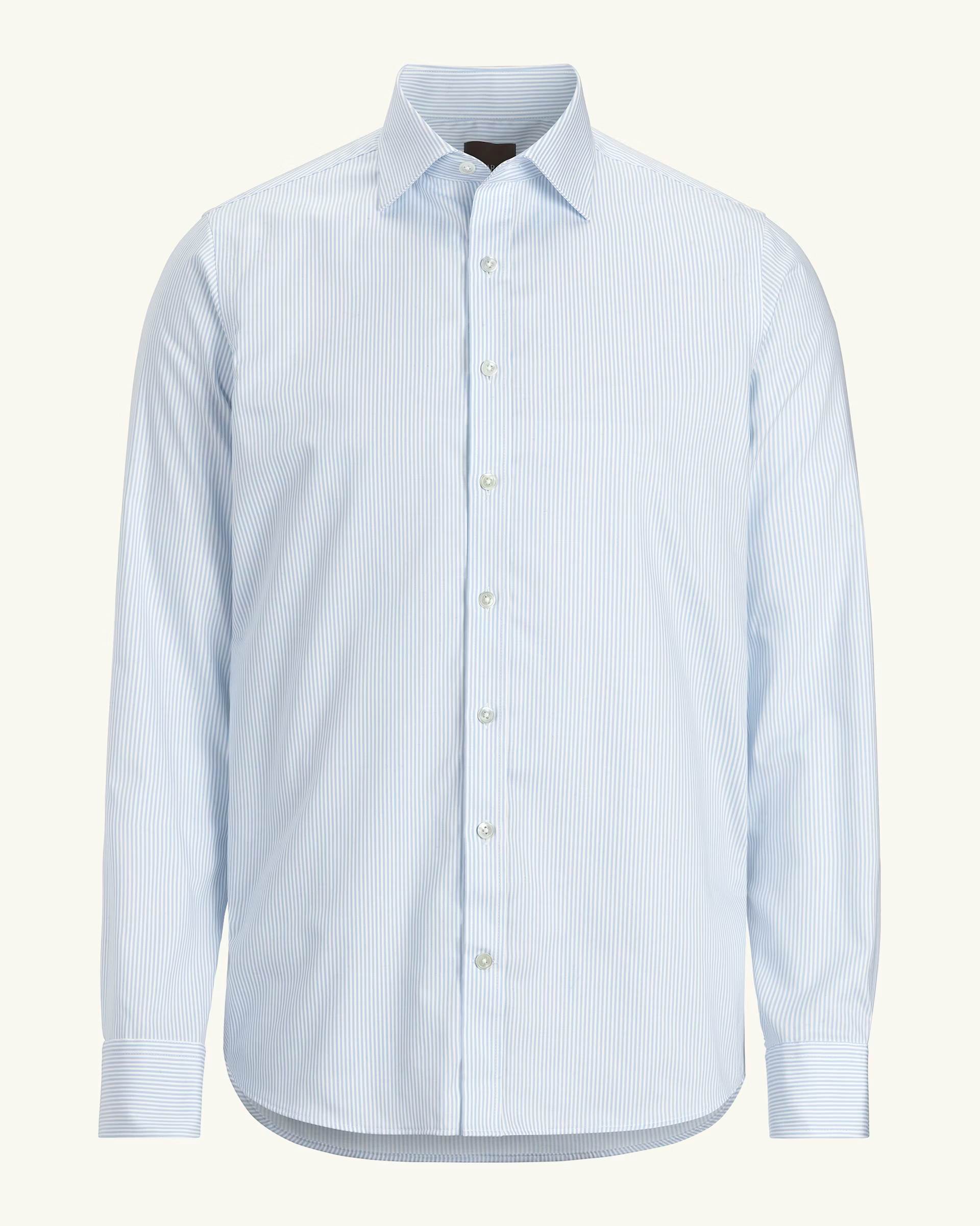 Non Iron Slim Fit Banker Stripe Skjorta