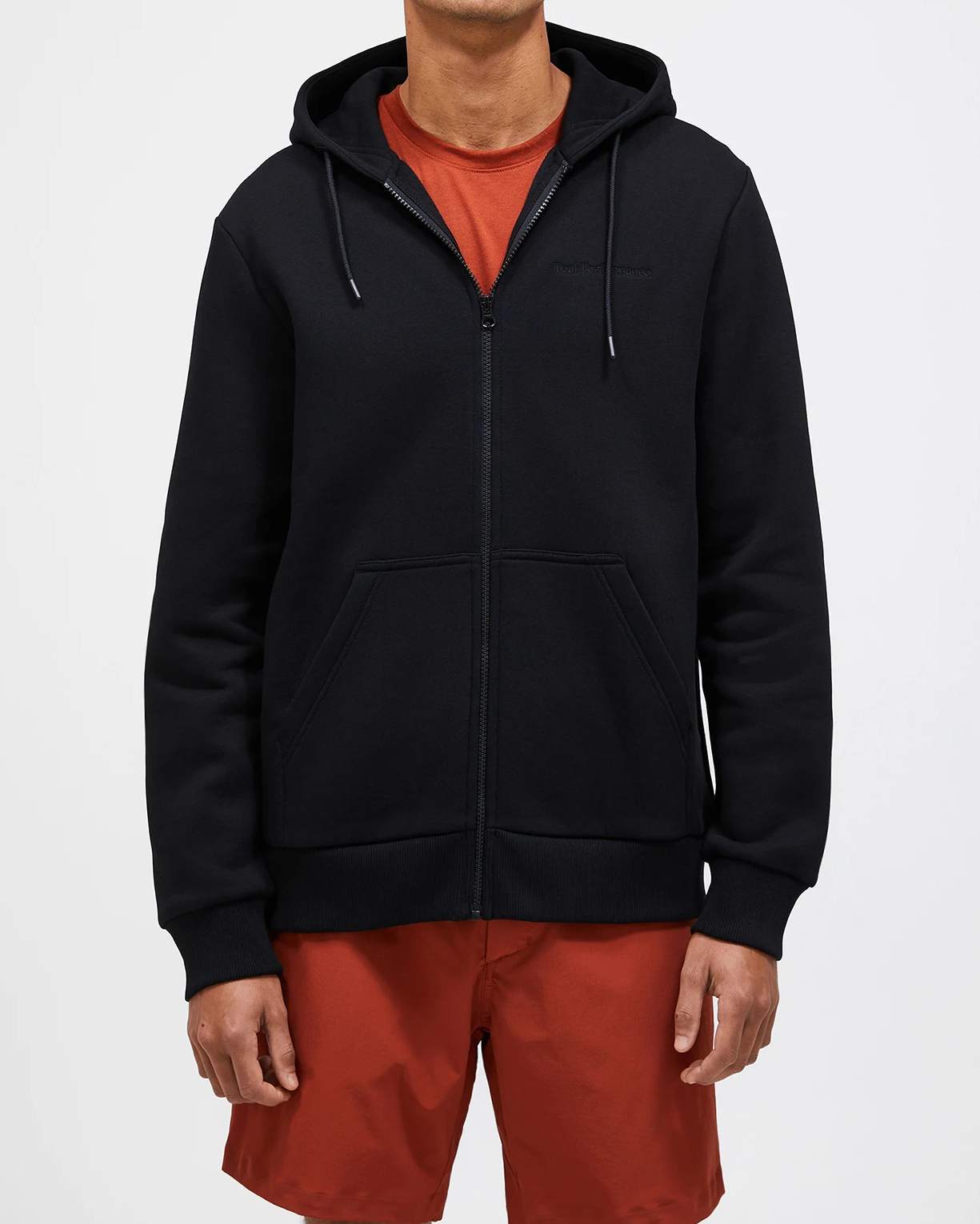 Peak Original Small Logo Zip Hoodie - Svart