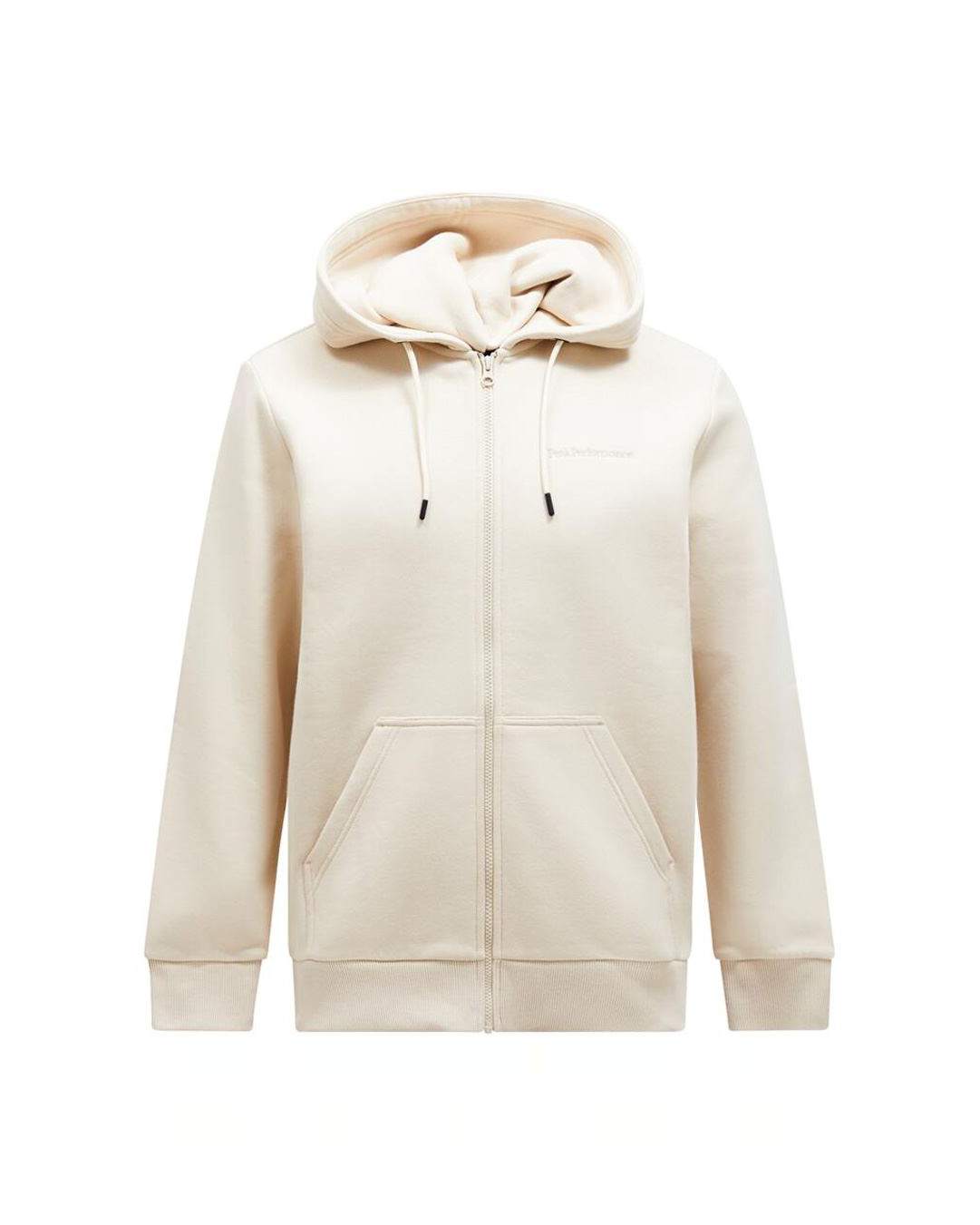 Peak Original Small Logo Zip Hoodie - Sand Fog