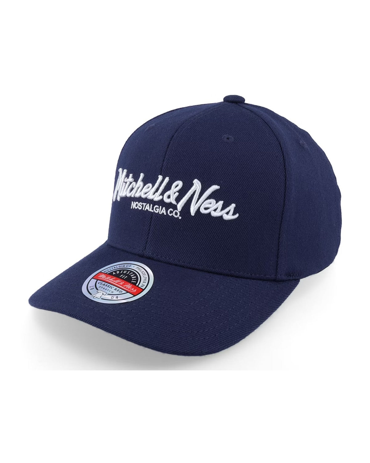 Pinscript Snapback Keps - Marinblå/Vit
