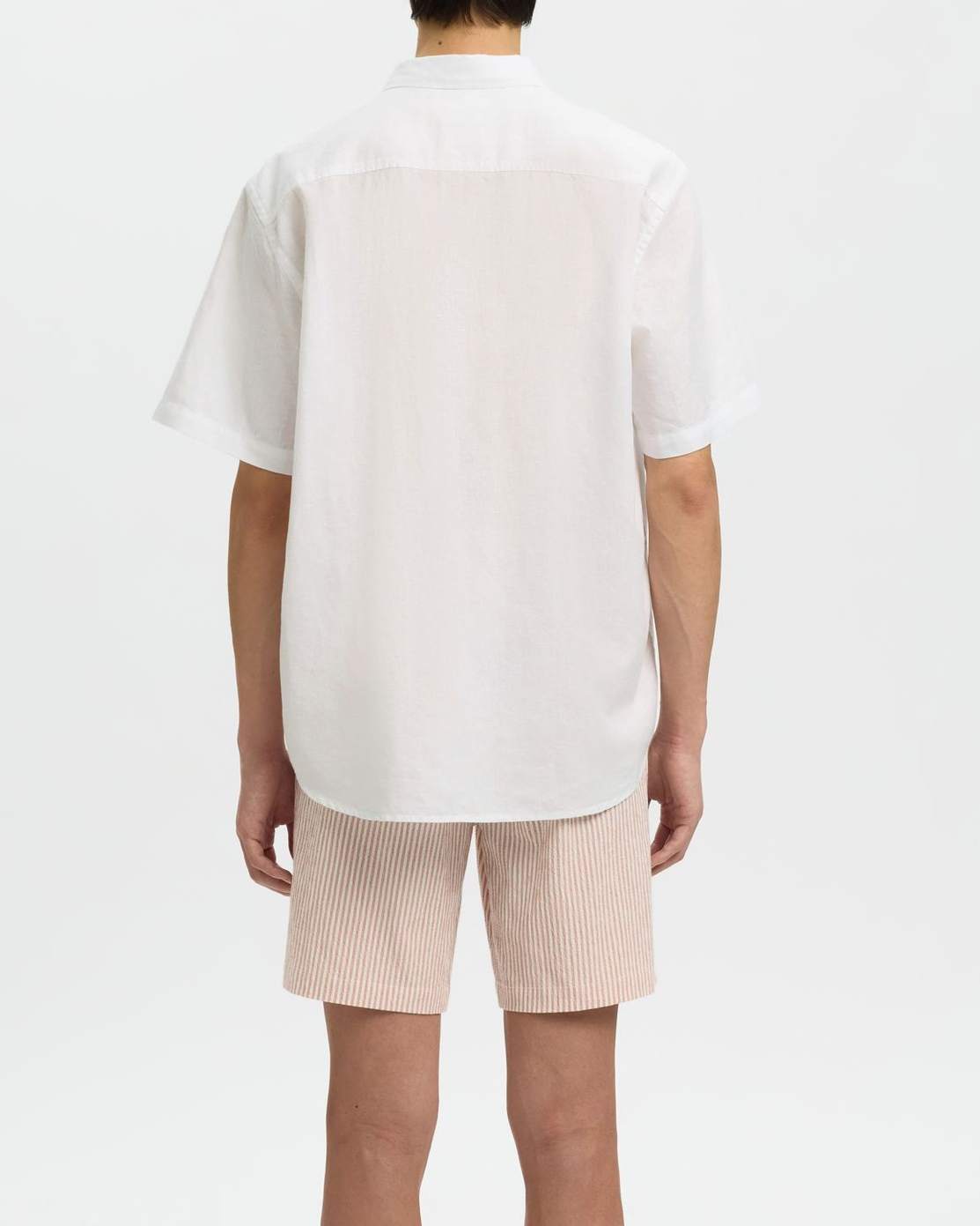 Reg Clay Linen Blend SS Skjorta
