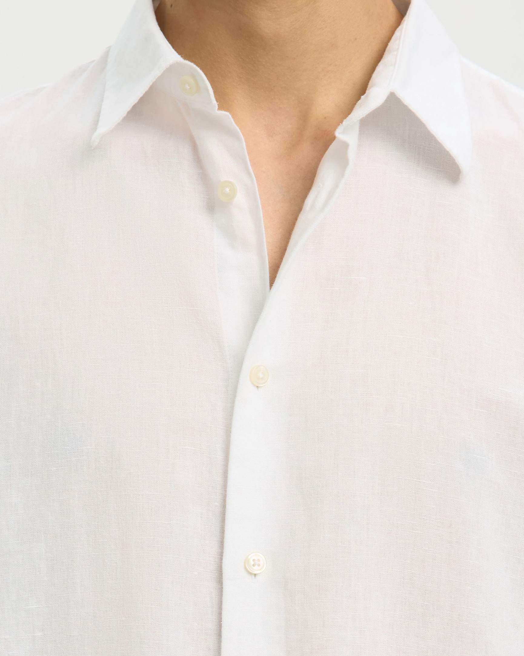 Reg Clay Linen Blend SS Skjorta