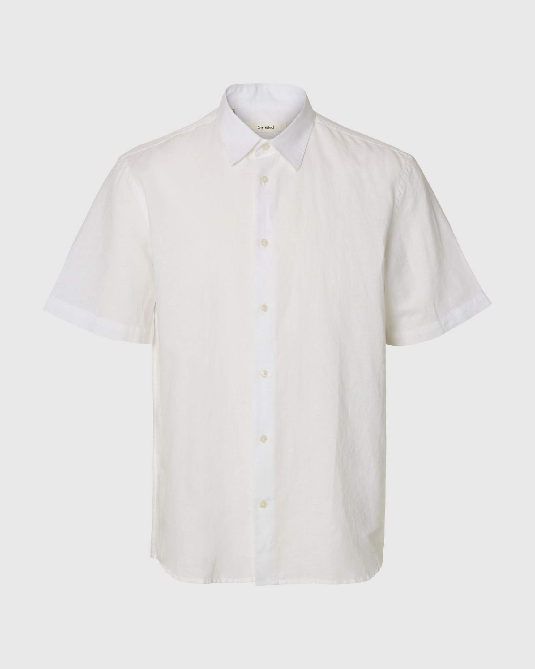 Reg Clay Linen Blend SS Skjorta