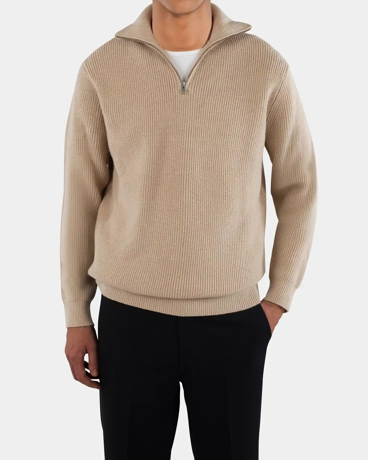 Reuben Knitted Half Zip Tröja