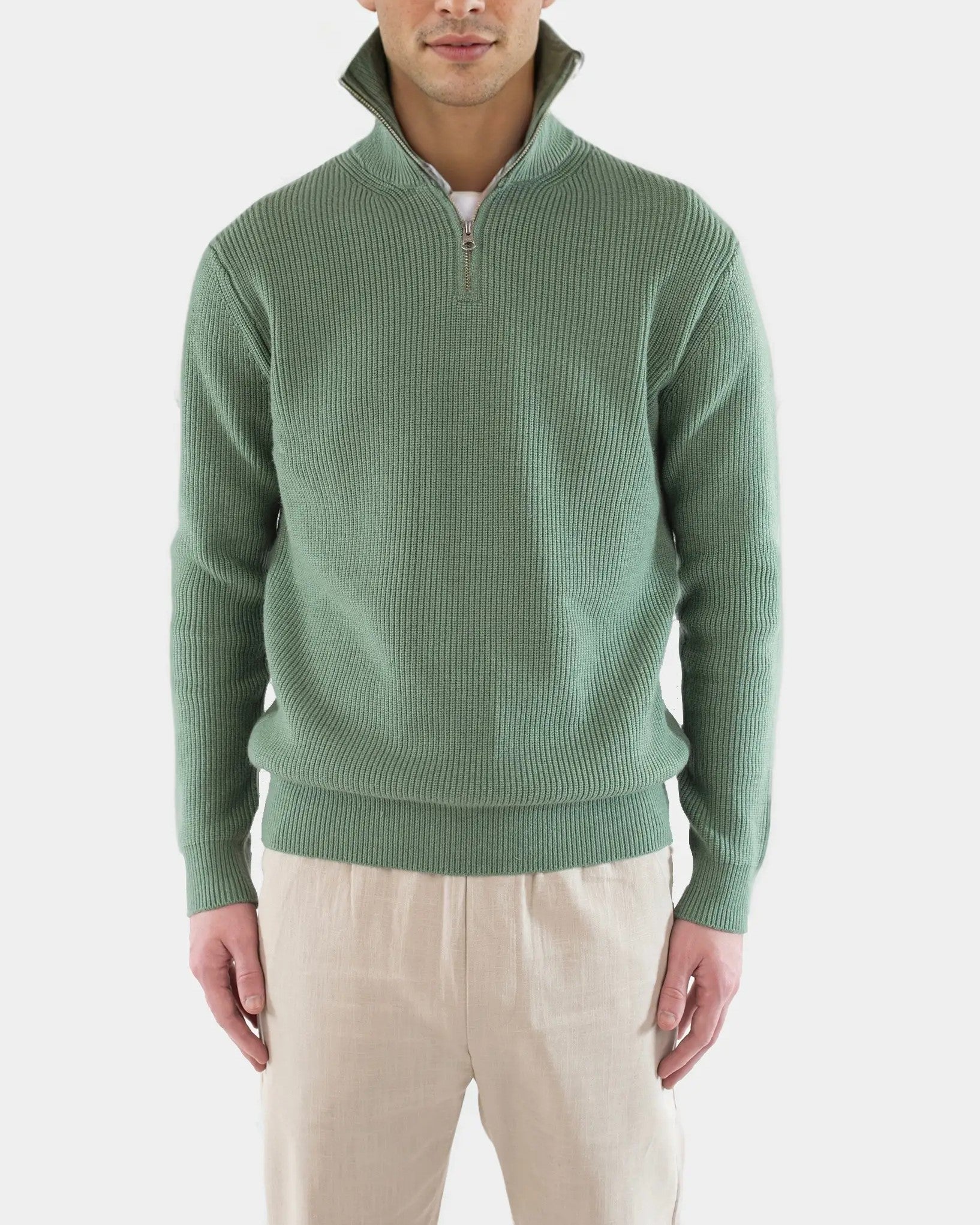 Reuben Knitted Half Zip Tröja