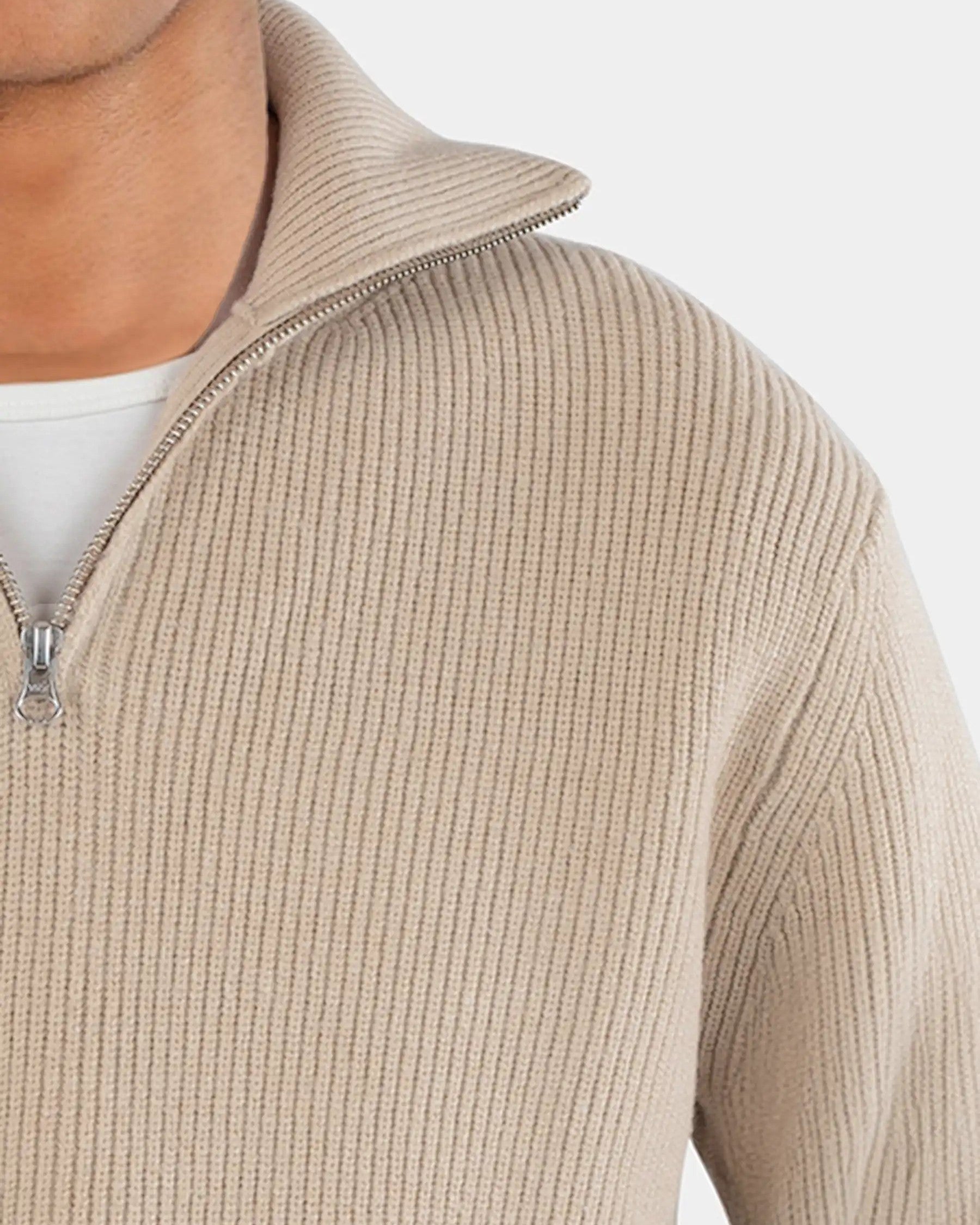 Reuben Knitted Half Zip Tröja