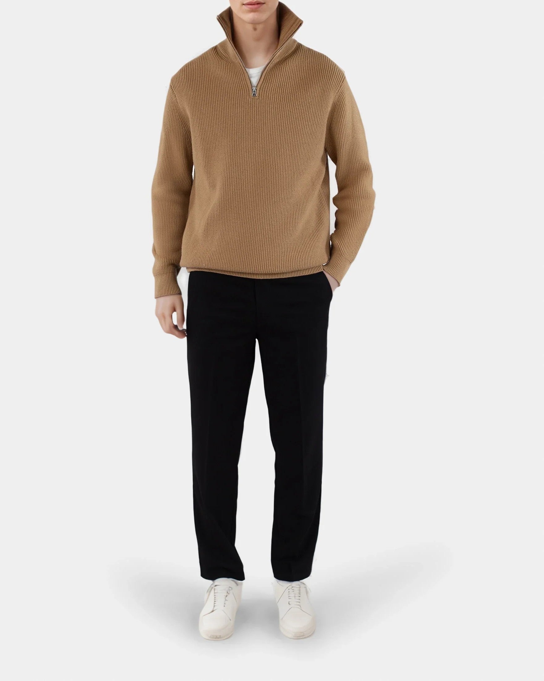 Reuben Knitted Half Zip Tröja