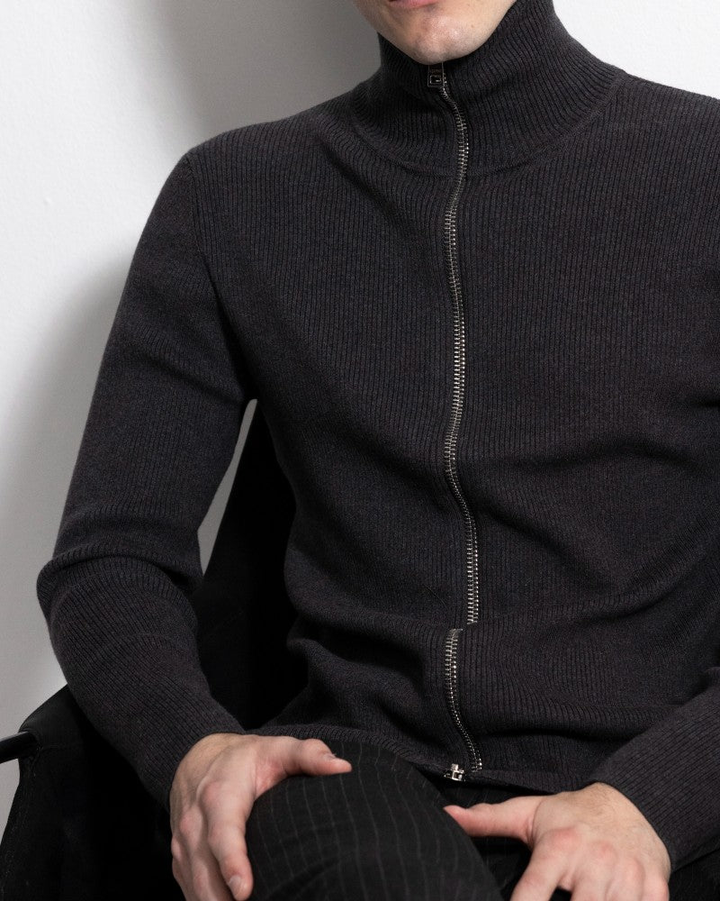 Cardigan Rib Zip