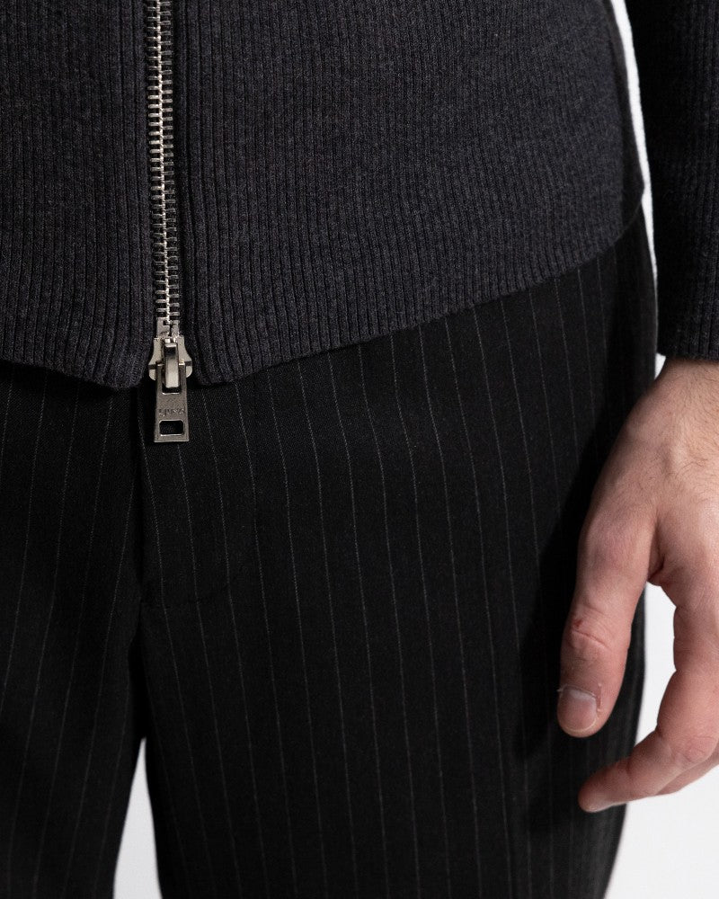 Cardigan Rib Zip