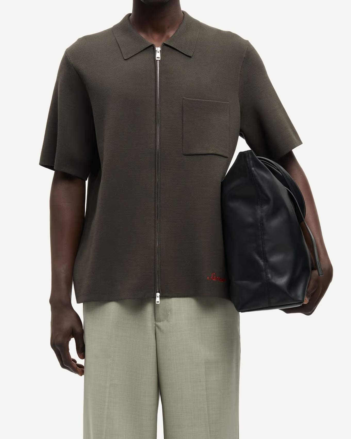 Sarico Zip Tröja - Black Olive