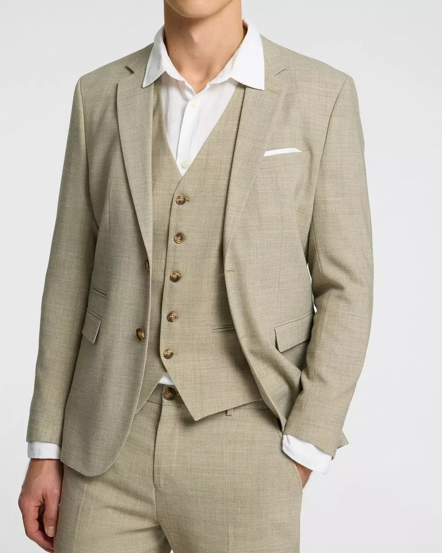 Slim Oasis Linen Väst