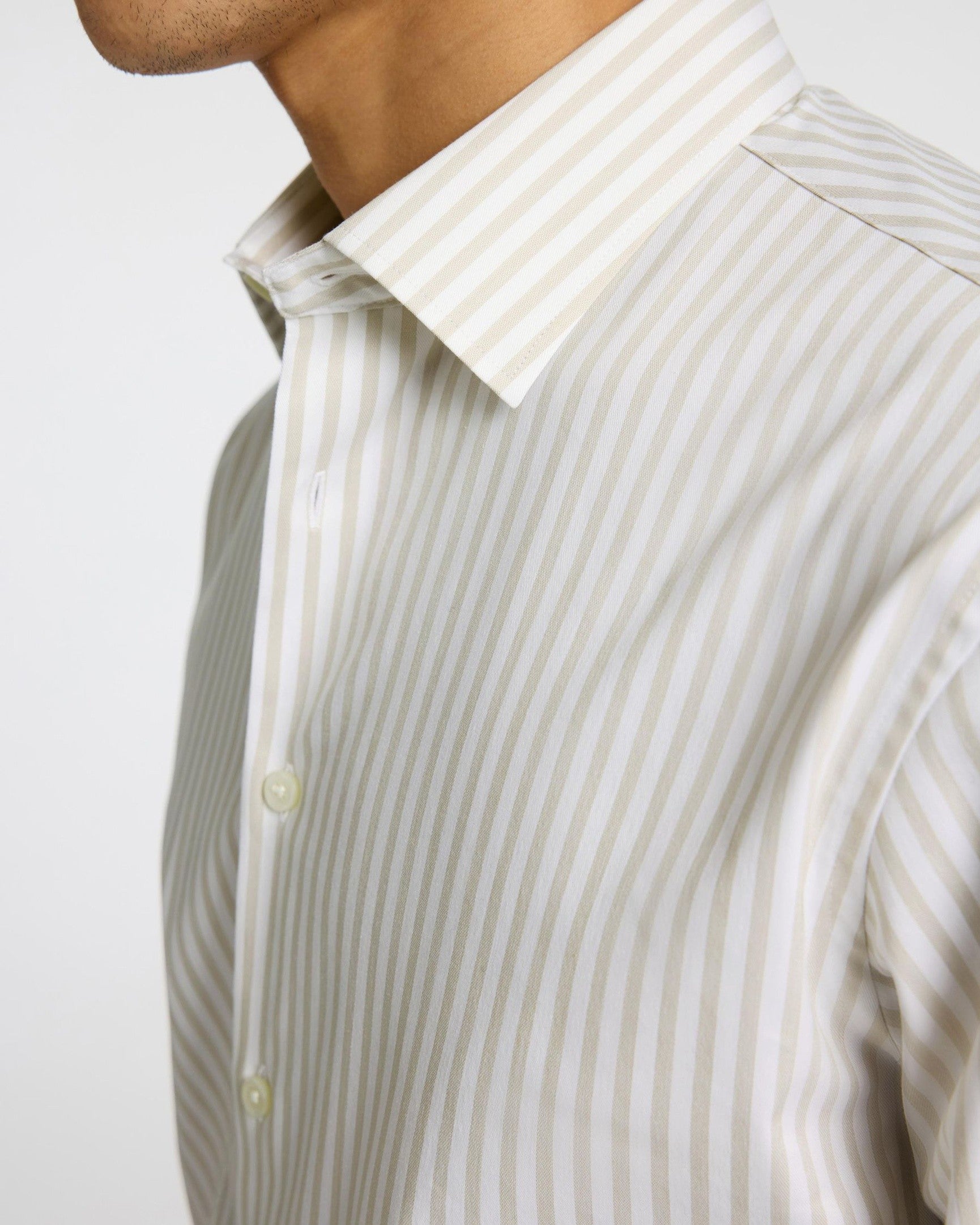 Slim Performance Stripes Skjorta