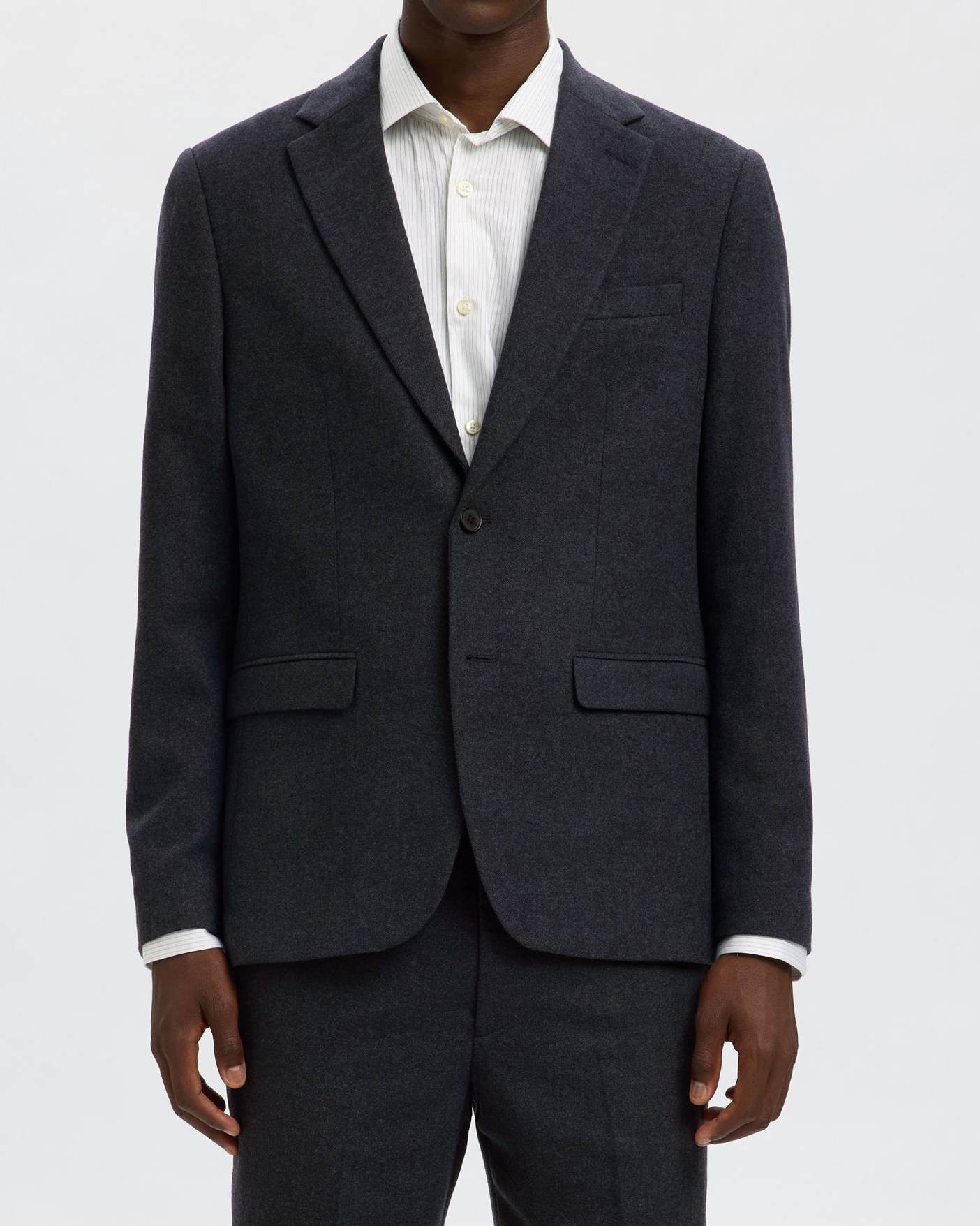 Slim Reed Structure Kavaj - Sapphire