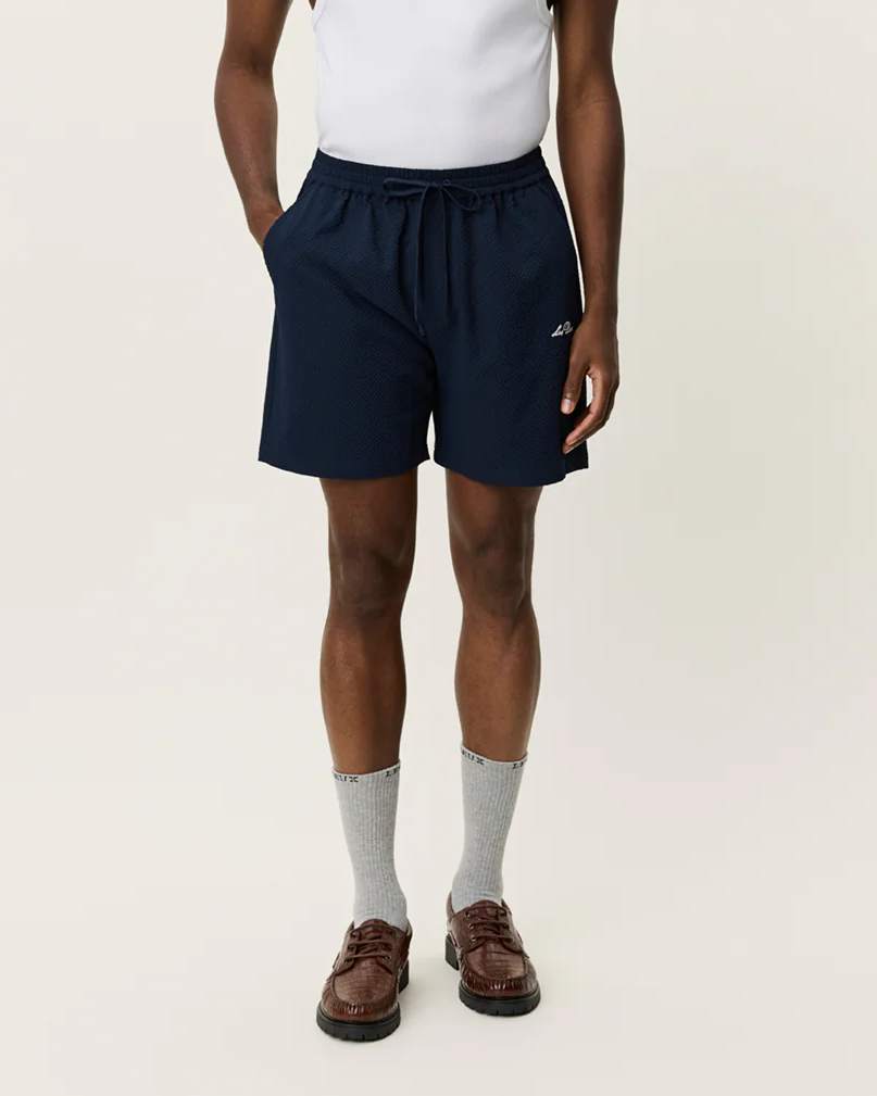 Stan Seersucker Badbyxor - Dark Navy