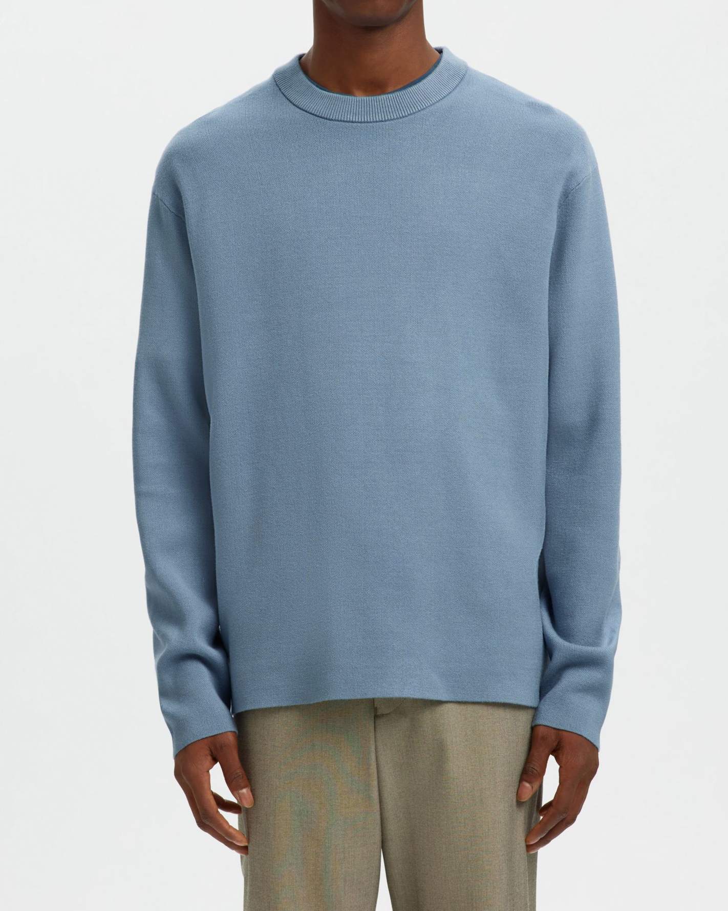 Teller Relaxed Crew Tröja - Dusty Blue