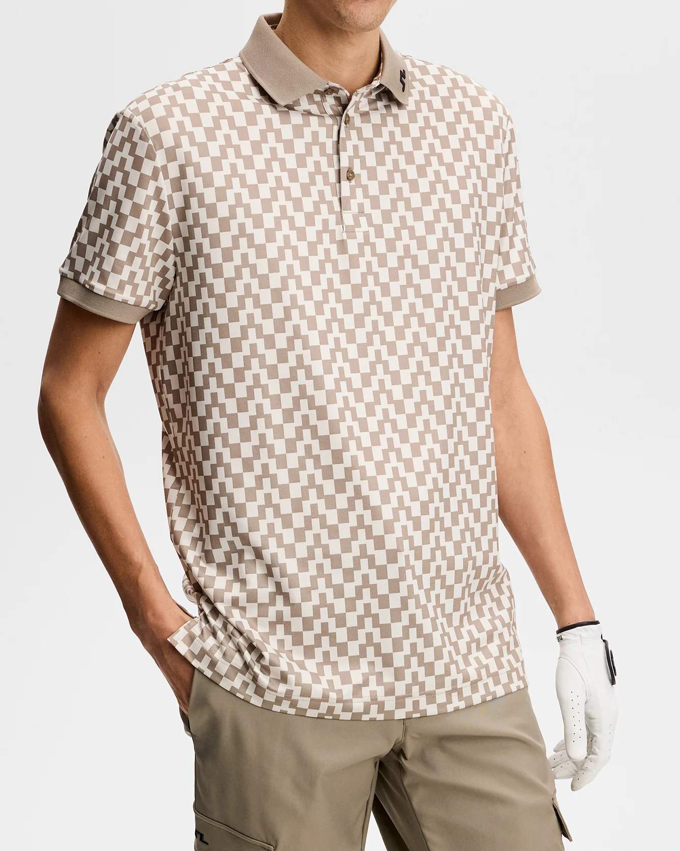 Tour Tech Print Polo Bridge Stack Pikétröja