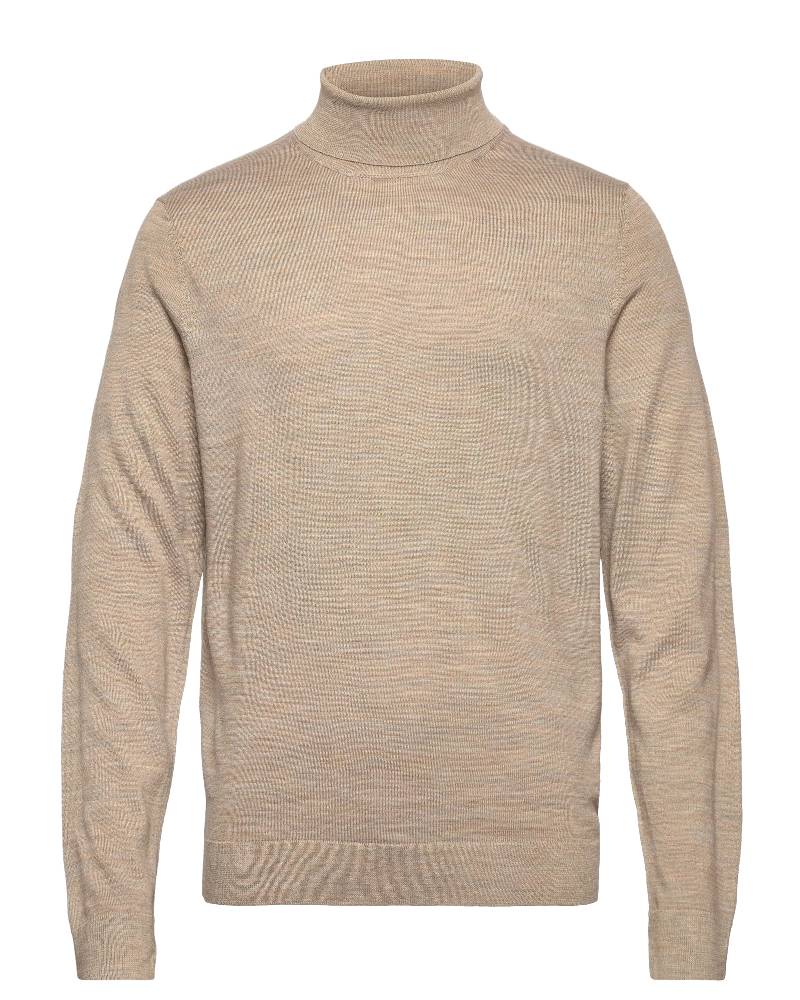 Town Merino Cool Max Roll Neck Tröja - Beige