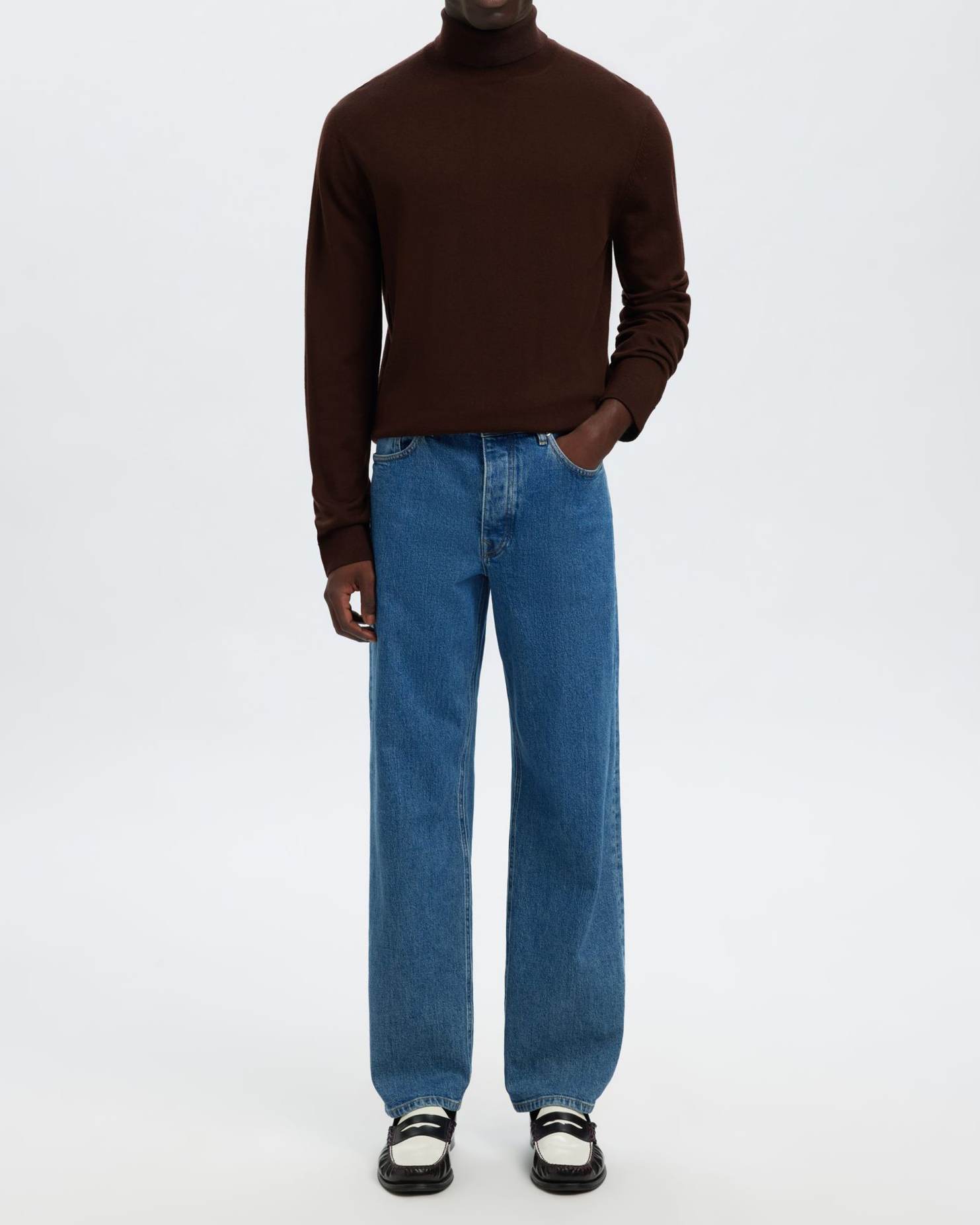 Tray Knit Merino Roll Neck Tröja