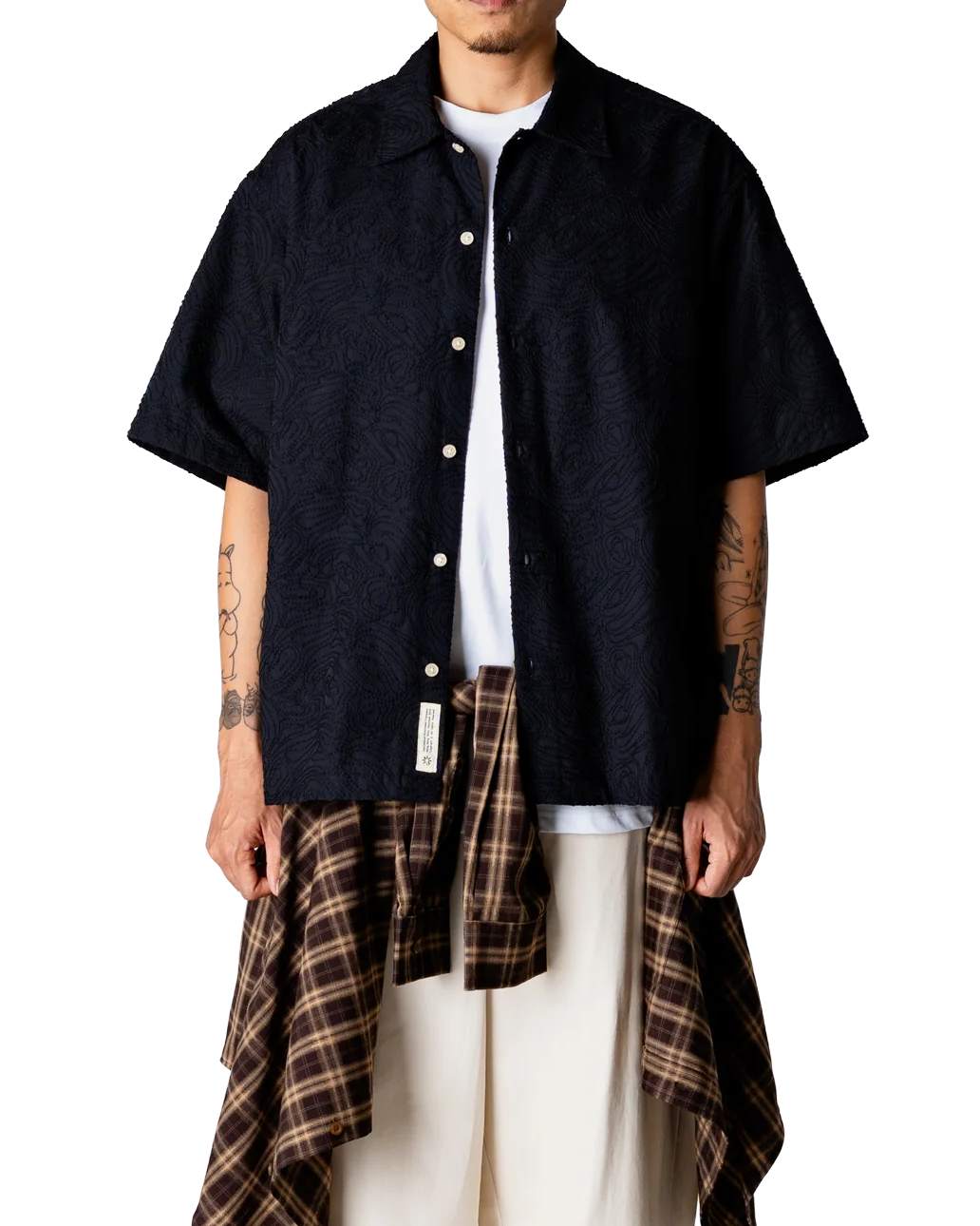 Wang Embroidery Skjorta - Svart