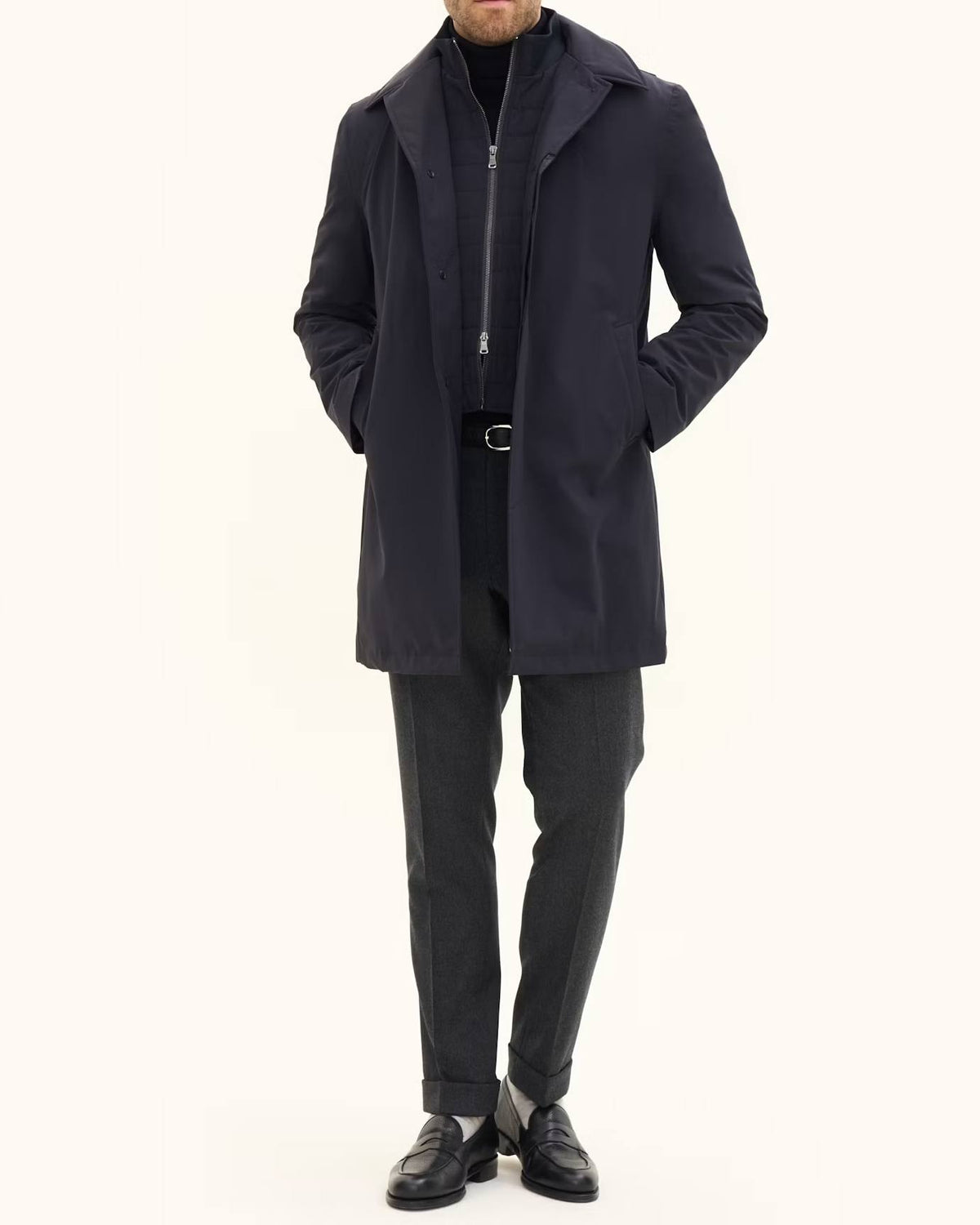 Zipped Padded Car Coat