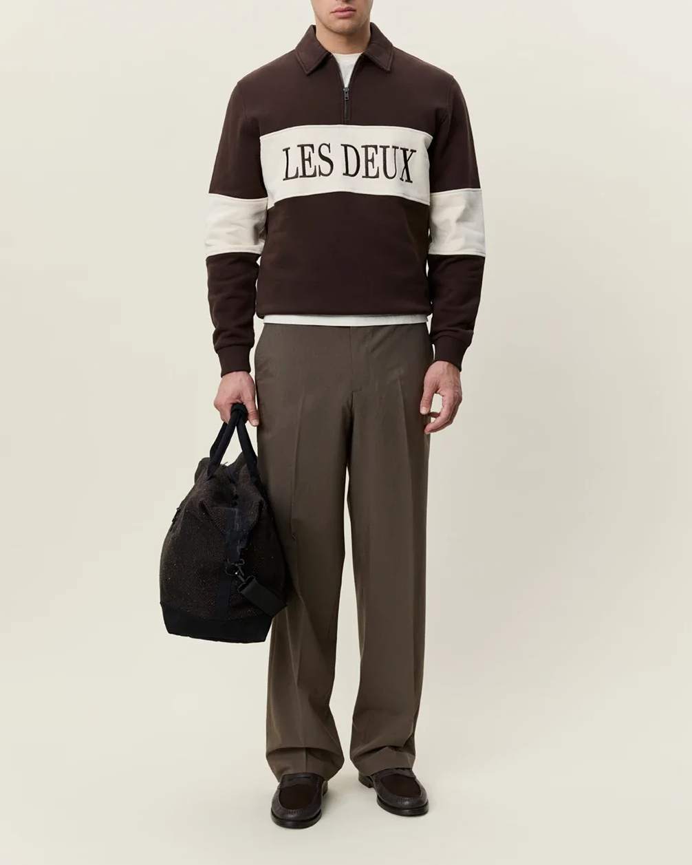 Zipper Rugby Sweatshirt