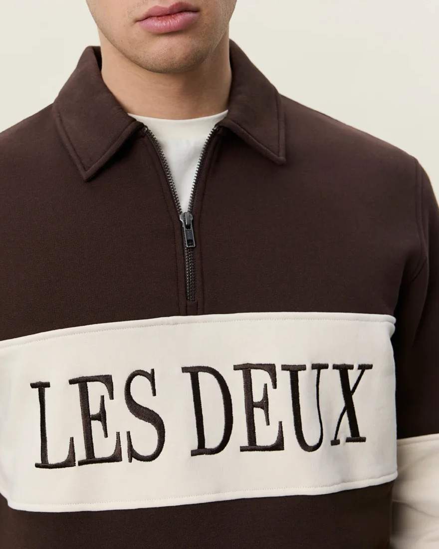 Zipper Rugby Sweatshirt