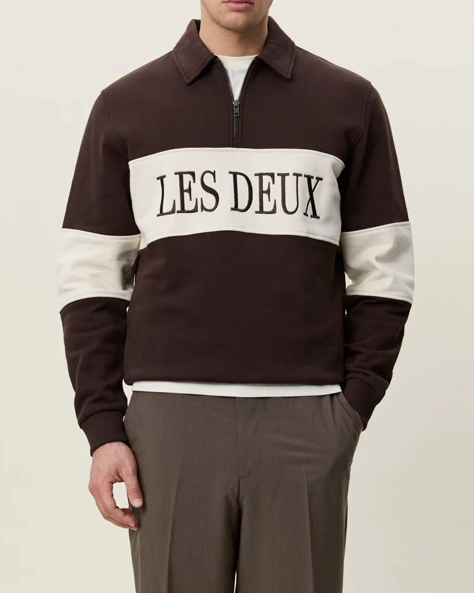 Zipper Rugby Sweatshirt