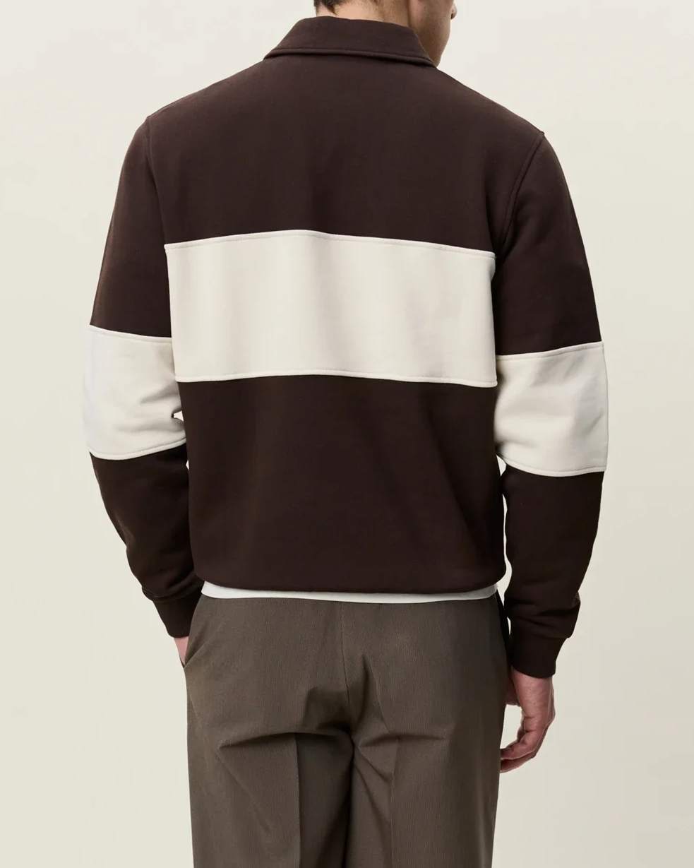 Zipper Rugby Sweatshirt